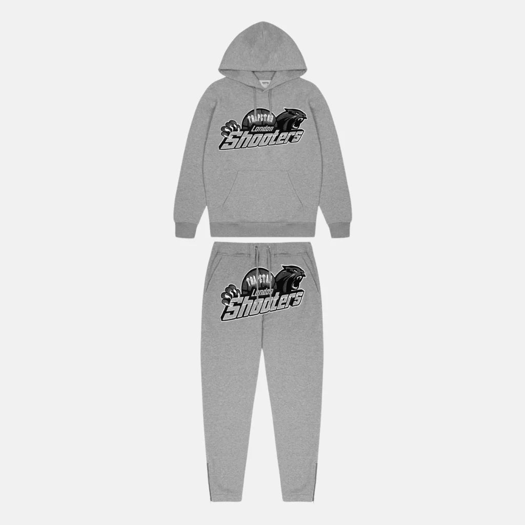 TRAPSTR Shooters Tracksuit - Grey Monochrome