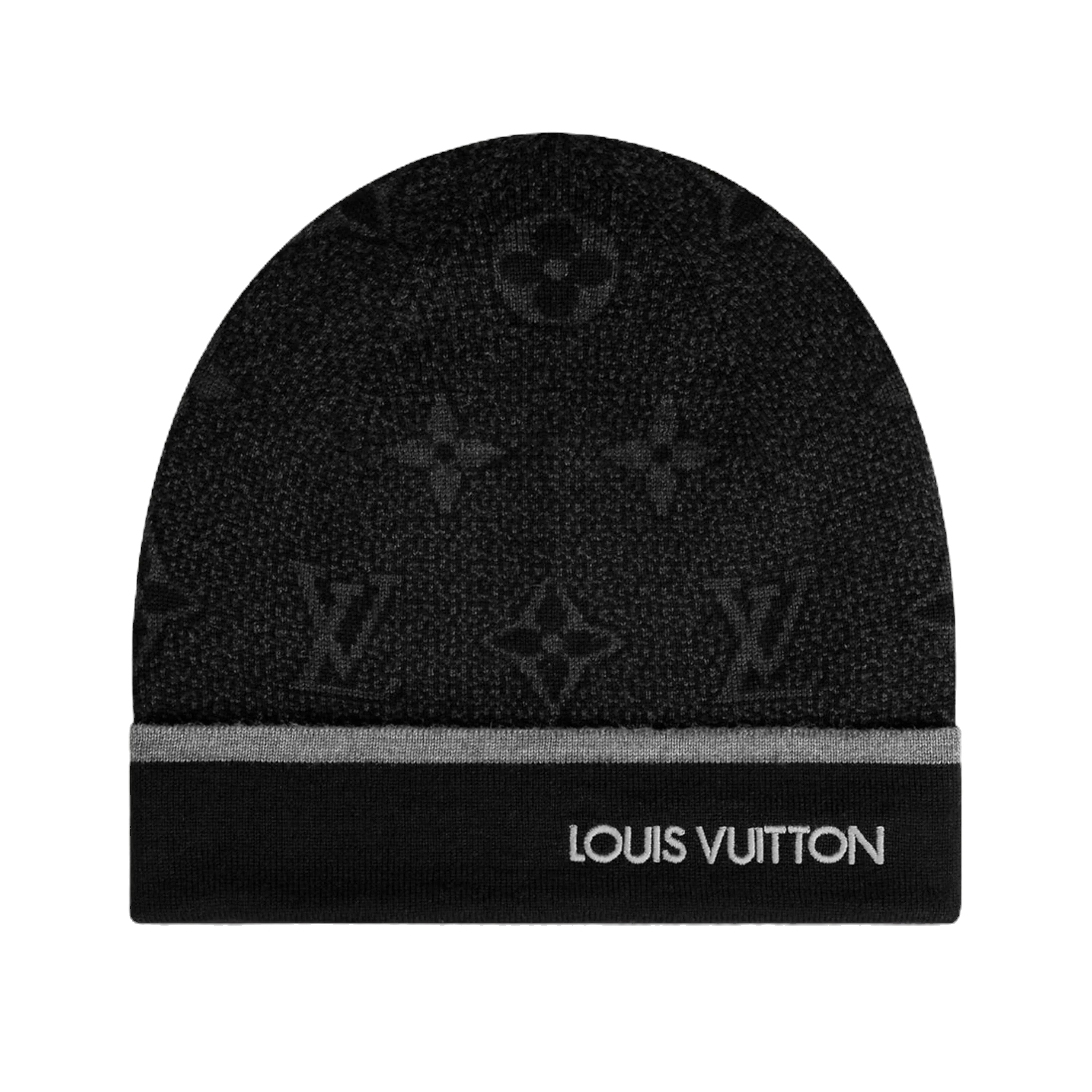 LV Monogram Beanie - Black