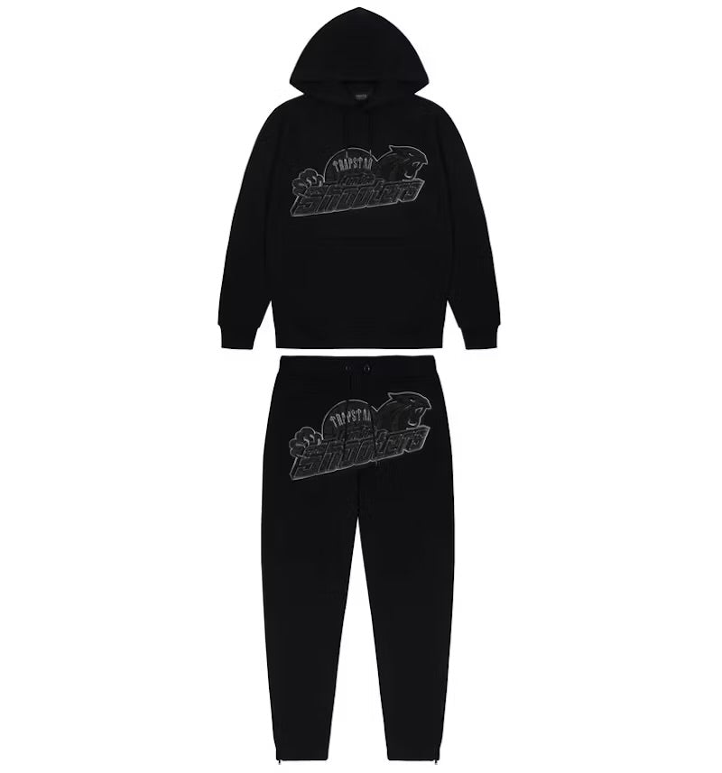 TRAPSTR Shooters Tracksuit - Black Monochrome